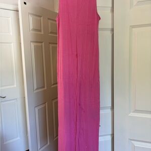 H&M Pink Sleeveless Sheath Maxi Dress